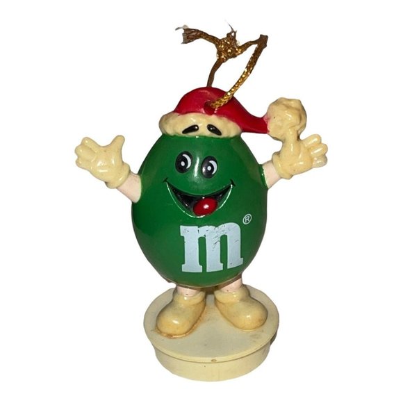 Vintage 1988 M&M's Peanut Candy Tube Topper Ornament - Picture 2 of 11